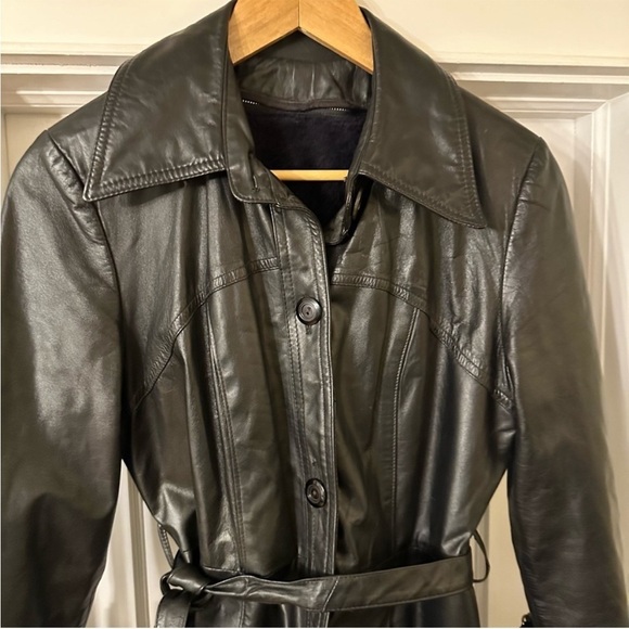 Real Leather trench coat midi - Picture 3 of 6